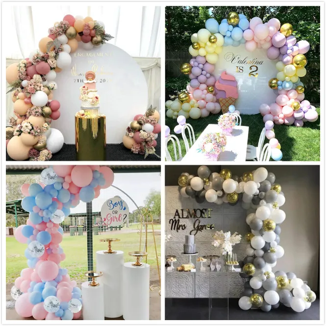 Kit de arco de guirnalda de Globos, confeti de oro rosa cromado, 4D, decoración para fiesta de cumpleaños, casa, niños, Baby Shower