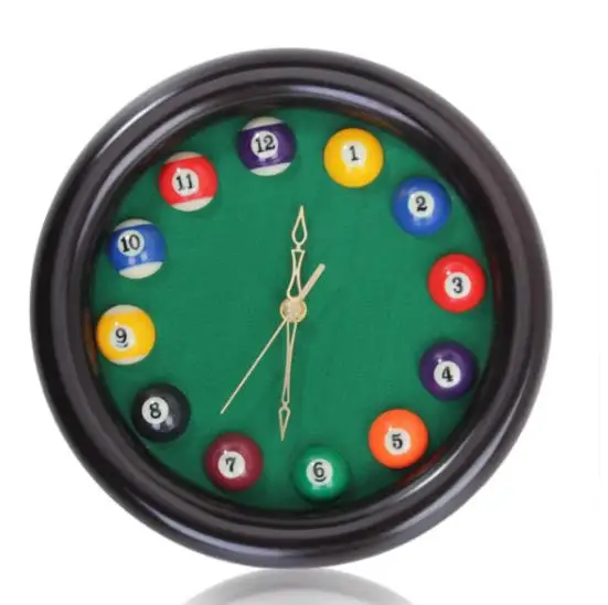 Billiards Snooker timepiece wall clock creative personality fashion Wall Modern art Quartz mute design | Дом и сад