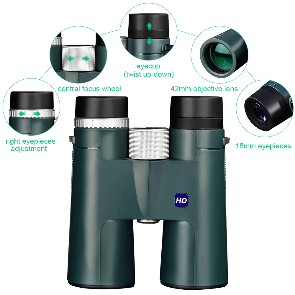 Binóculos de Alta Potência Shimmer Visão Noturna Poderoso Profissional Caça ao ar Livre Telescópio Especial Equipamento de Caça 12x42 hd Telescópio e binóculos 2 Telescópio e binóculos