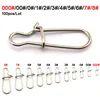 100pcs/Lot Stainless Steel Hook Lock Snap Swivel Solid Rings Safety Snaps Fishing Hooks Connector Fishing Tackle Tool ► Photo 1/6