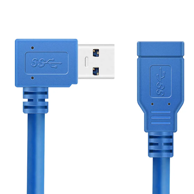 USB 3,0 Удлинительный кабель левый и правый угол A папа-мама линия 5 Гбит/с Высокая скорость NC99 - Цвет: right