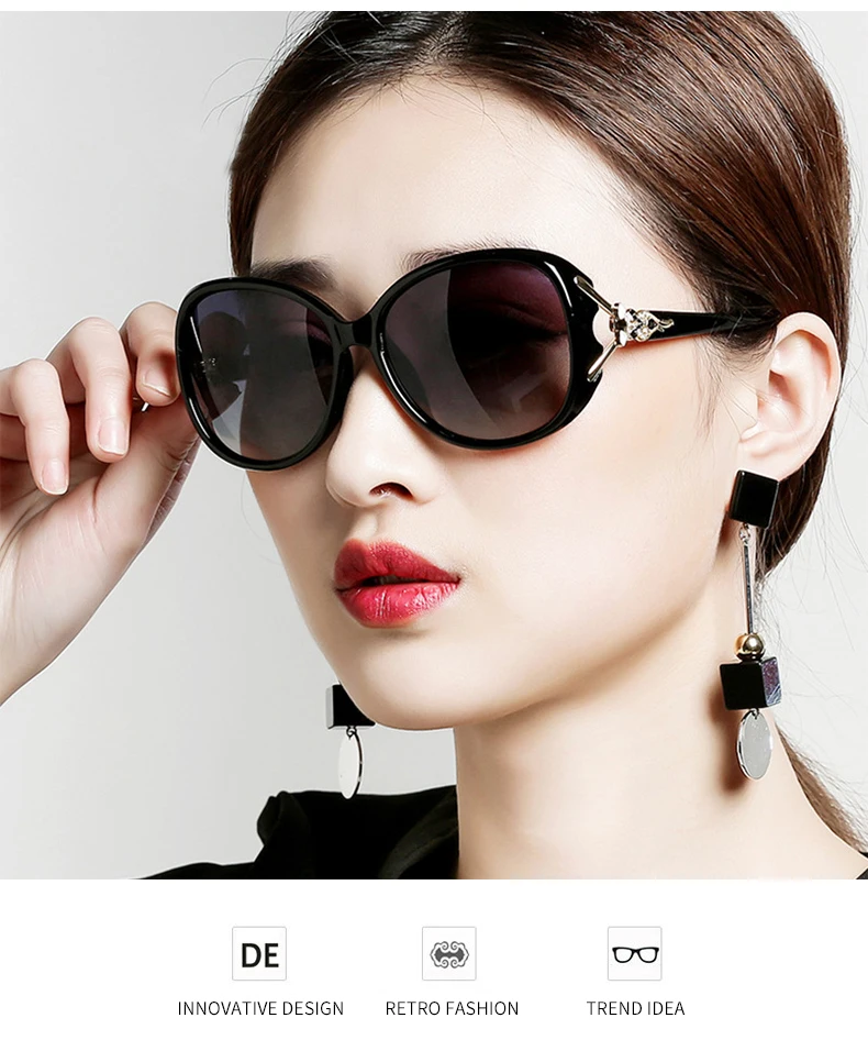 designer sunglasses for women Vintage Polarized Sunglasses Women Brand Designer Elegant Decoration Lunette De Soleil Femme Fashion Sunglasses Driving Summer ray ban sunglasses women