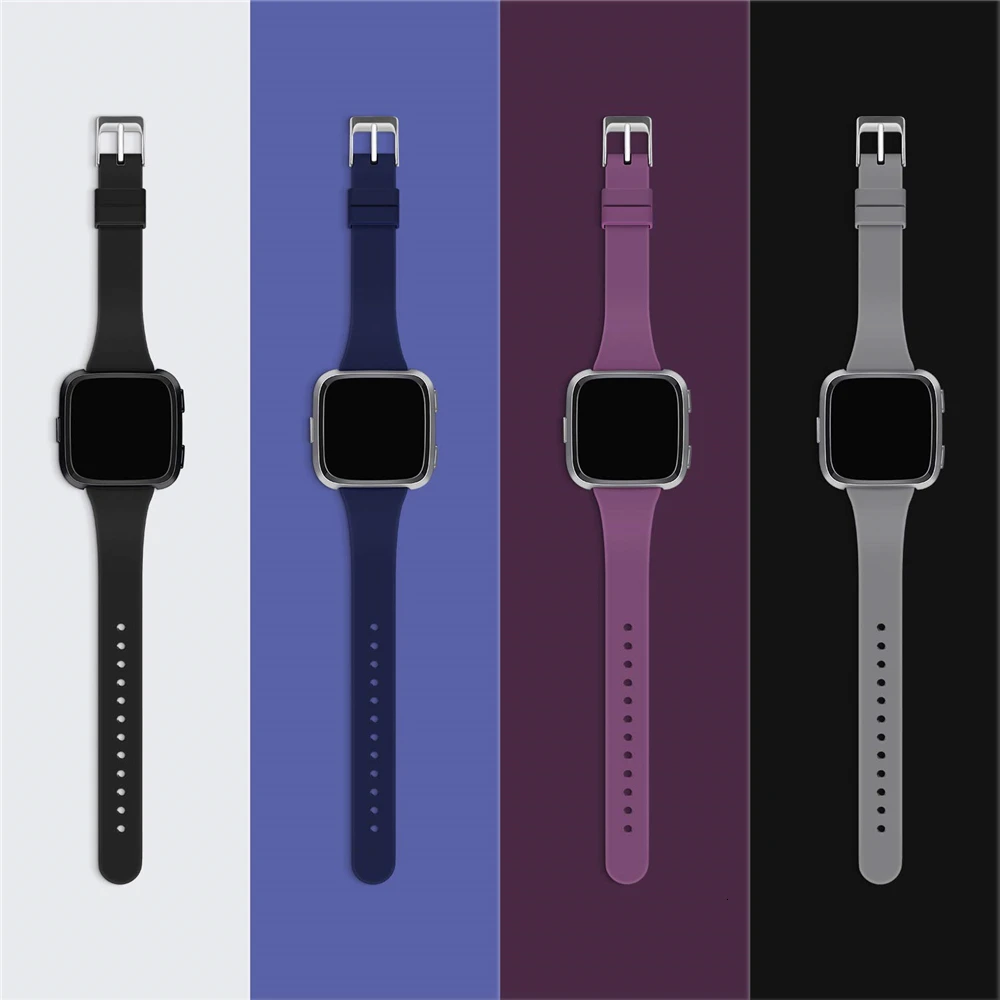 Ремешок для Fitbit Versa 2 ремешок тонкий узкий сменный Браслет для Fitbit Versa/Versa 2 ремешка силиконовые умные часы на запястье