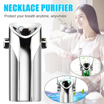 

Hot Portable Mini Air Purifier USB Charging Wearable Necklace Air Freshener Lonizers Home PLD
