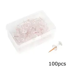 100 шт. прозрачные розовые золотые нажимные шпильки для большого пальца доска шпильки для рисования фото шпильки для стен офисные школьные принадлежности