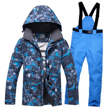 

2019 Outdoor Warm Men's Ski Suits Winter Windproof Pants Women Ski Jackets Clothing Boys Single Double Snowboard Waterproof Suit
