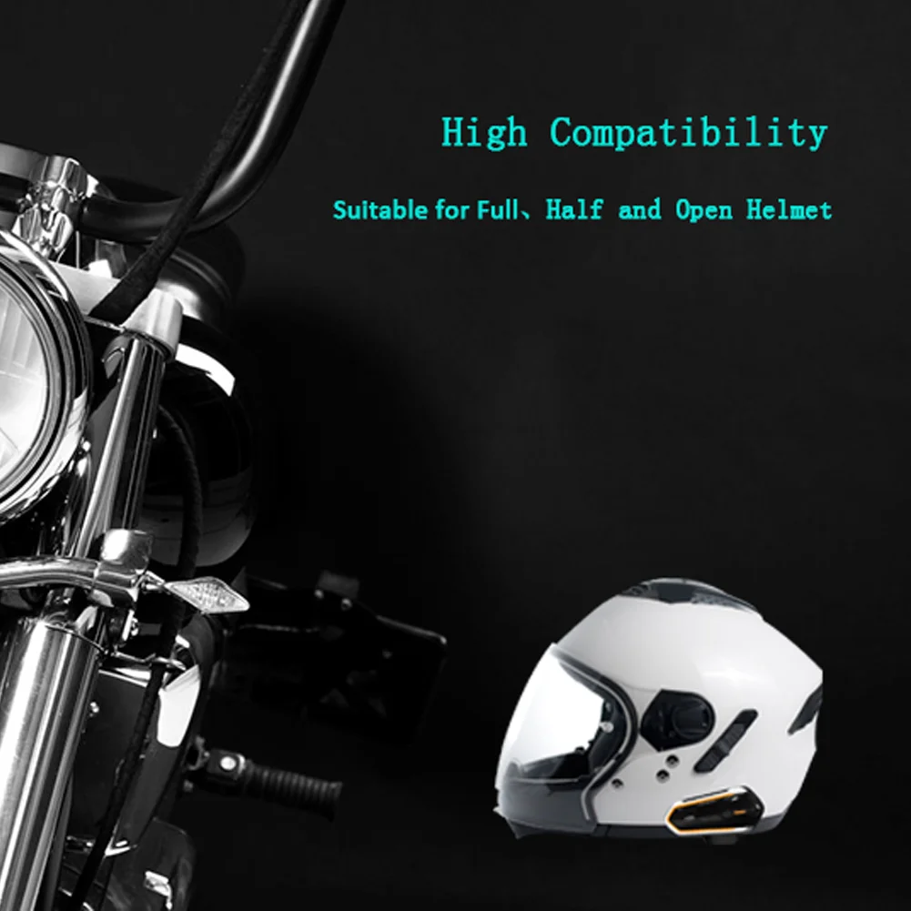 

Motorcycle Wireless Bluetooth Headset Intercom FM Interphone with Mic Hi dropship