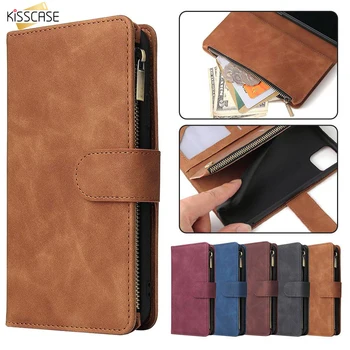 

Zipper Case For Samsung S10 Plus Case Luxury Leather Flip Wallet Cover For Samsung S10 S9 S8 Plus Wallet Card Holder Case Phone