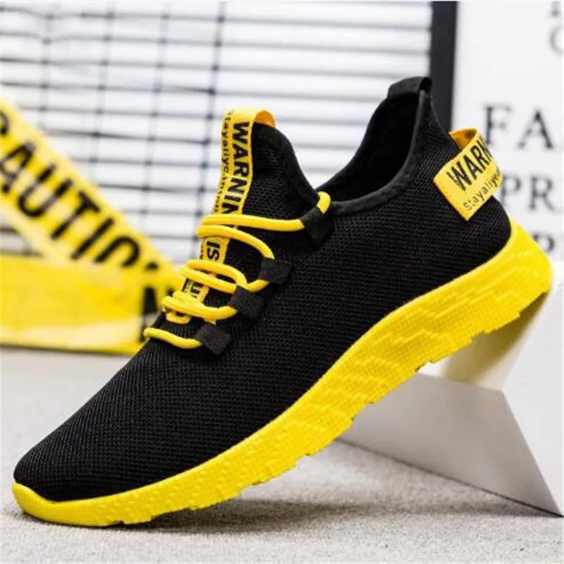 New Mesh Men Sneakers Casual Lace-up Sneakers Breathable No-slip For Male Tennis Flying Weaving Tourist Leisure Sports Shoes