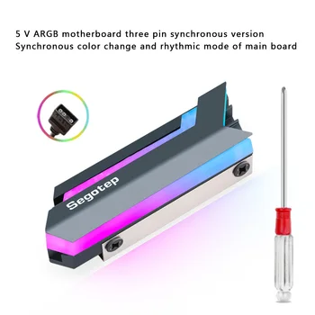 

RGB M.2 SSD Heatsink NGFF 2280 NVMe Solid State Drive Cooler for Desktop PC Computer cooling components and hardware