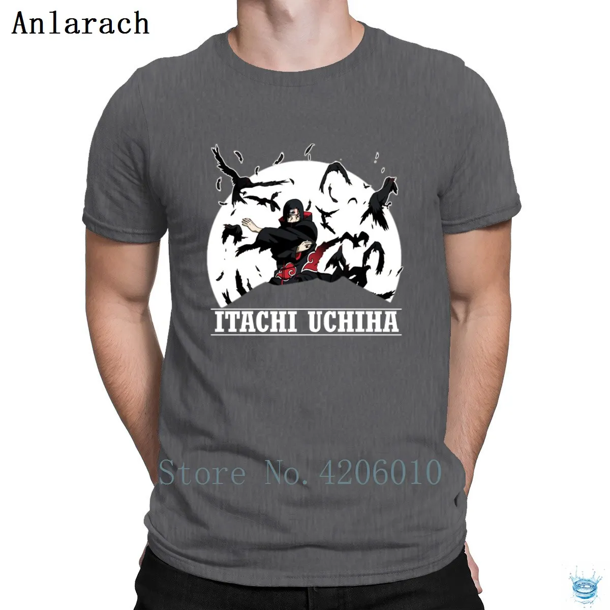 Itachi Fly In The футболки с Луной облегающая весенняя одежда для фитнеса с надписью Мужская футболка с круглым вырезом дышащая с интересным принтом