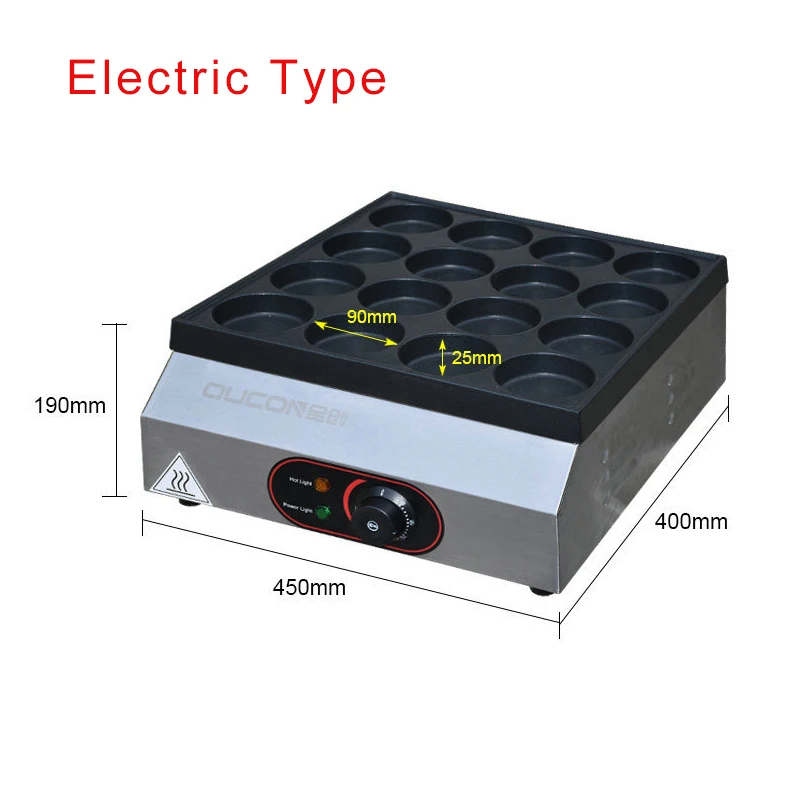 Коммерческое 16 отверстие газовое яйцо приспособление для приготовления бургеров электрическая Мясная яичная плита 2,5*9 см хлебная блинная машина антипригарное покрытие машины для приготовления закусок
