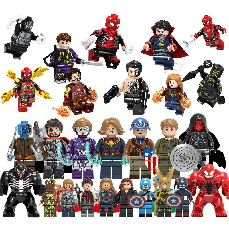 

Avengers 4 Marvel Super Heroes Iron Man Captain America Thor Spiderman Thanos Mini Building Blocks Figures legoinglys