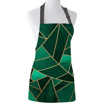 

Emerald and Copper Print Apron Print Unisex Kitchen Bib with Adjustable Neck for Cooking Gardening