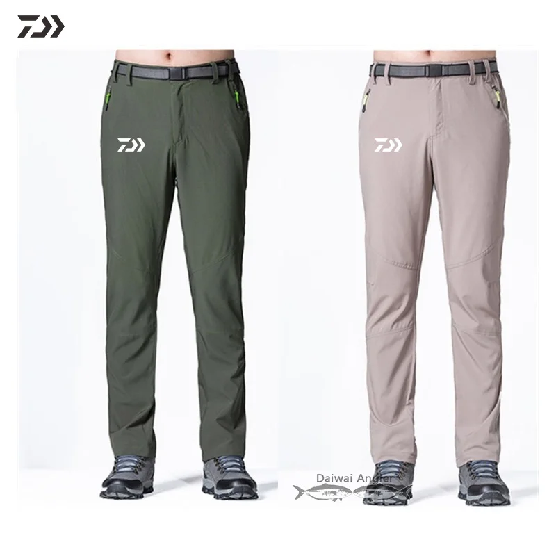 Daiwa, дышащие брюки для рыбалки, мужские, зимние, одноцветные, анти-пиллинговые, сохраняющие тепло, одежда для рыбалки, походные, для улицы, быстросохнущие штаны, L-6XL