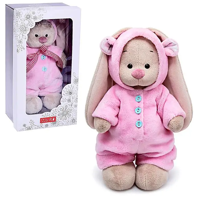 Мягкая игрушка Зайка Ми в меховом комбинезоне 25 см игрушки от 20 до 50 | Игрушки и