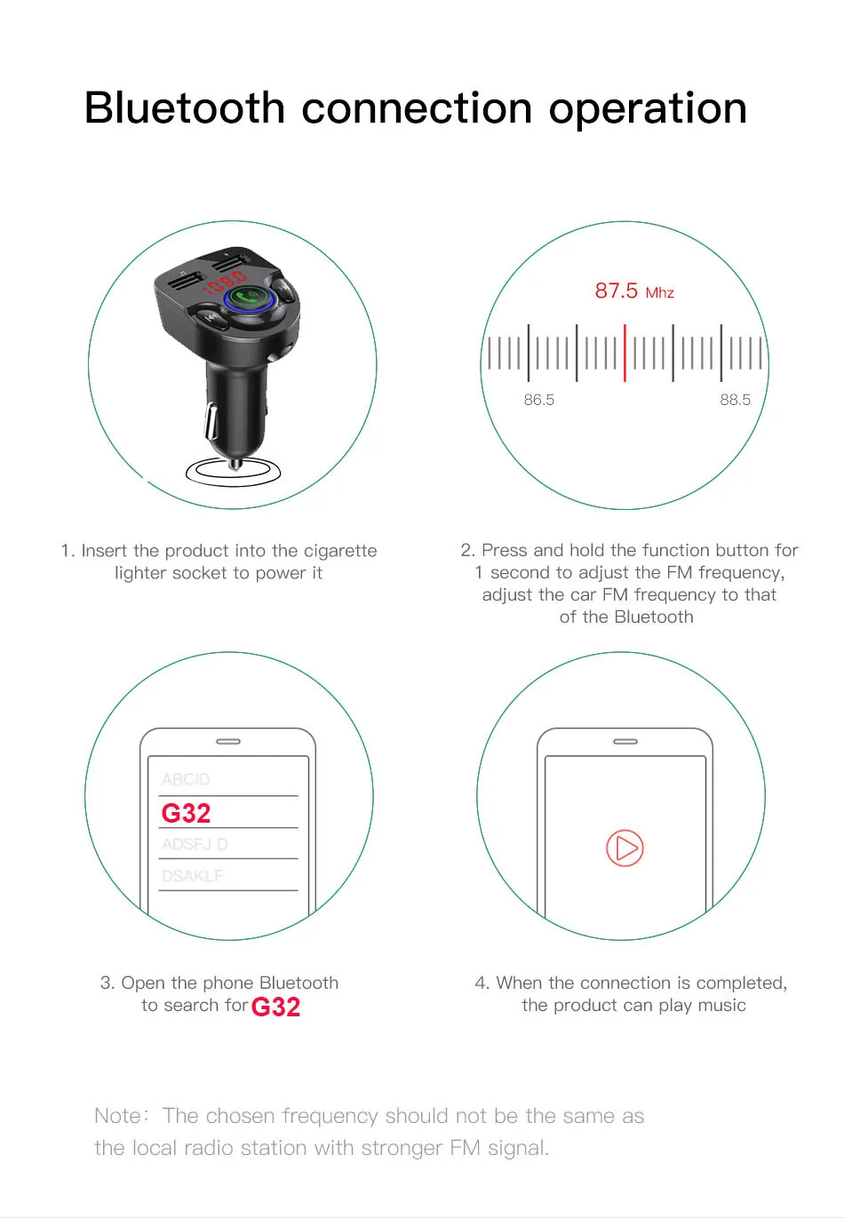 JINSERTA Smart 5,0 чип Bluetooth Автомобильный Mp3 плеер fm-передатчик аудио адаптер Поддержка TF карта U диск Громкая связь