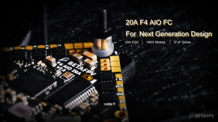 Betafpv BLHeli_S F4 1-4S AIO бесщеточный контроль полета 20A для гоночных зубочисток RC Дрон запчасти