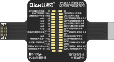 QianLi iBridge Тестовый Кабель для iPhone X 8g 8p 7g 7p дисплей неисправности материнской платы и сенсорная Передняя камера Хвостовая заглушка ремонт задней камеры - Цвет: X Speaker Microphone