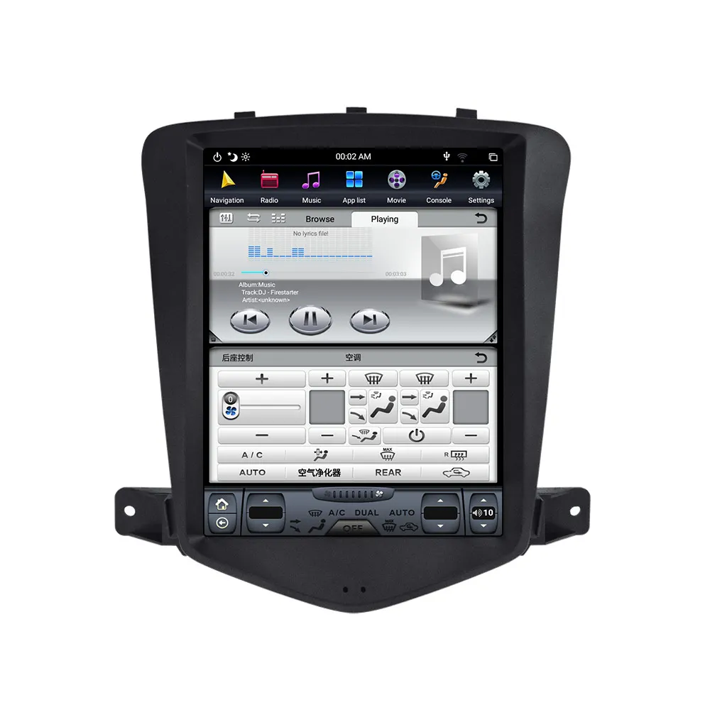 Cheap Tesla Style Android 8.1 GPS Navigation DVD Player For Chevrolet Cruze 2009-13 Car Auto Radio Stereo Multimedia Head Unit Player 2