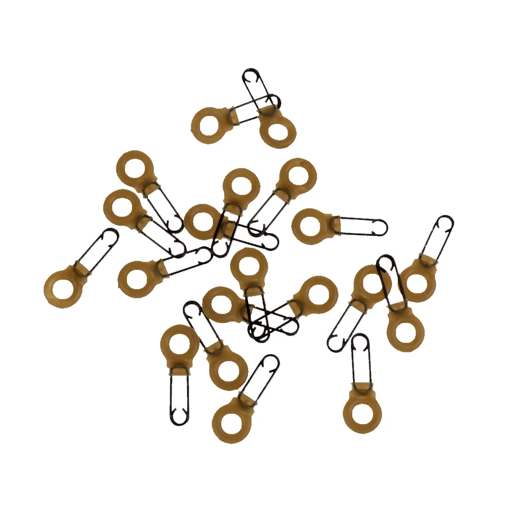 20 Pcs Carp Fishing Matt Double Hook Quick Change Clips Link Multi Clips
