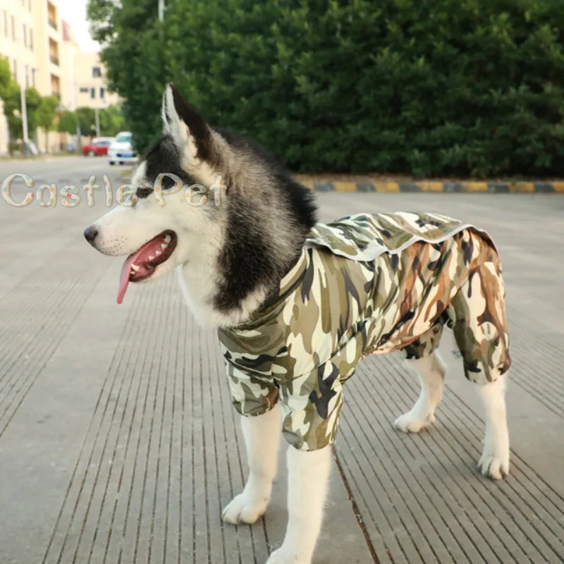 

Big Dog Raincoat,Camouflage Waterproof Jacket Large Dog ,Outdoor Pet Raincoat For Samoyed Golden Retriever Husky Labrador Outfit