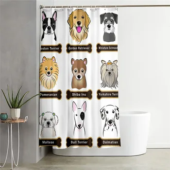 

Dog Landscape Scenery Print Shower Curtain Bathroom 3D Blackout Shower Curtain Large 180x200cm for Bathroom Curtain