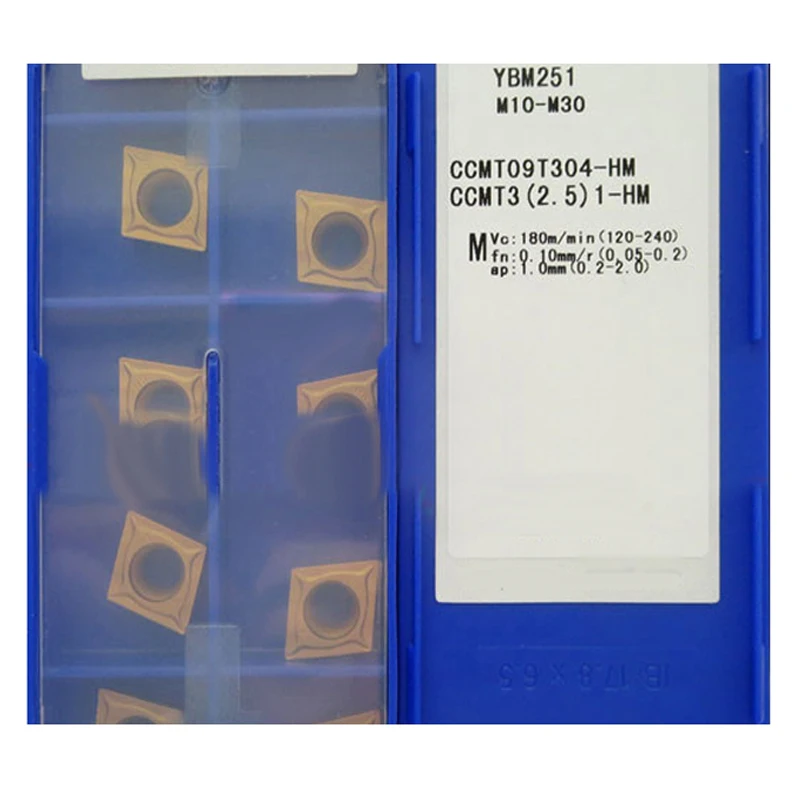 Utensile Per Tornitura Ccmt 09 T304 Ccmt09T304-Hm Ccmt09T308-Hm Ccmt120404-Hm Ccmt120408-Hm Ybm251 Inserti In Metallo Duro Per Acciaio Inossidabile