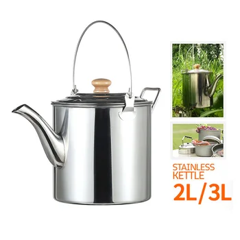 

Coffee Kettle Teapot Foldable handle Cooker Outdoor Travel Stainless steel