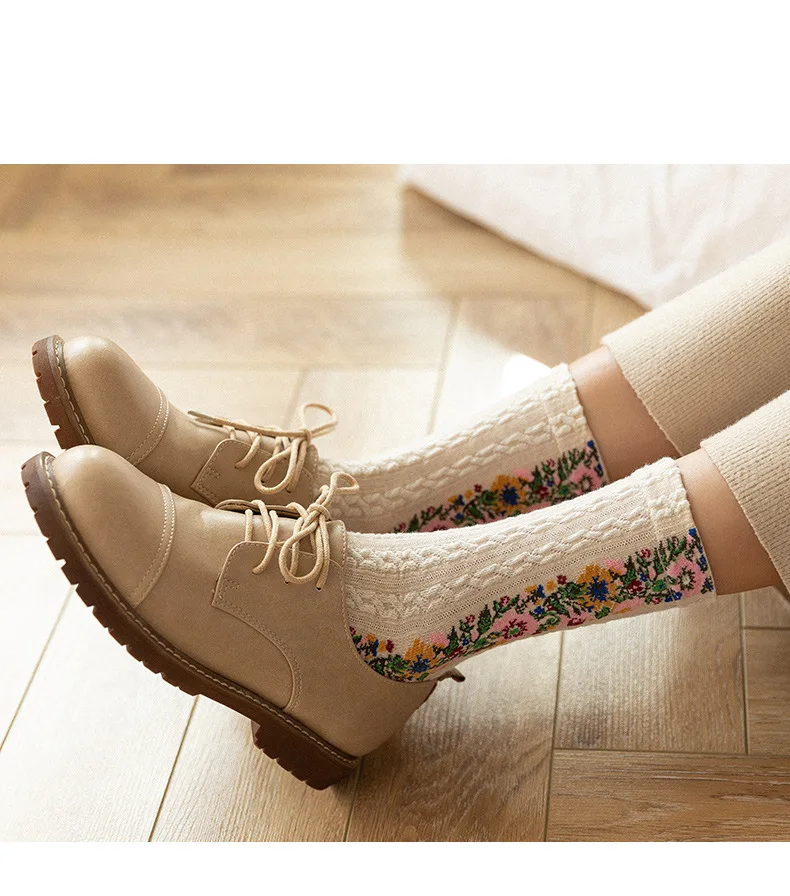 Женские носки в стиле ретро, этнический стиль, индивидуальные хлопковые носки для женщин, Прямая поставка
