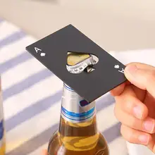 1 шт. инструмент для бара Персонализированная черная карточка для покера открывалка для бутылок из нержавеющей стали открывашка для бутылок размером с кредитную карту карта-открывалка лопаток для кухни