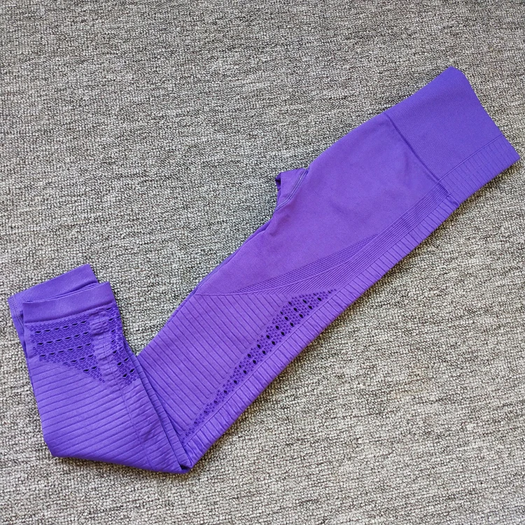 YS05 purple pant Комплект из 2 предметов для йоги, Женский энергетический бесшовный спортивный бюстгальтер, топ для тренировок, мягкий бюстгальтер пуш-ап для йоги с леггинсами для спортзала, костюмы для фитнеса, комплект для тренировок - Цвет: YS05 purple pant