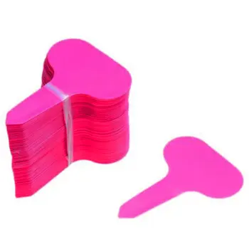 

100Pcs Plastic T-type Garden Tags Ornaments Plant Flower Label Nursery Thick Tag Markers for Plants Garden Decoration