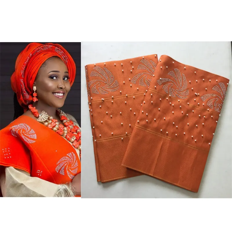 Африканский Красота ASO OKE с камнями Headtie новые Геле шарф для обертывания 200 см* 54 см, 2 шт/комплект шт./упак. нигерийский геле ASO OKE Headtie 30