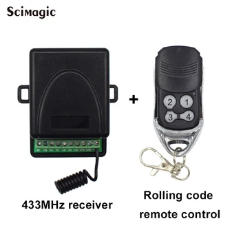 

433Mhz Rolling Code AC/DC 12V-24V 2CH Relay Wireless Remote Control Switch 433 RF Receiver For Smart Home Switch Transmitter
