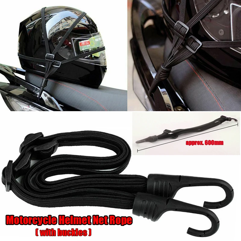 Durable Motorcycle Bike Luggage Helmet Hold Down Net Buckle Holder Rope Strap