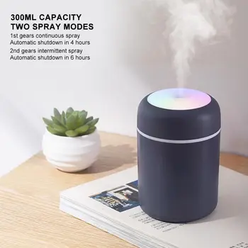 

300ml USB Household Car Air Humidifier Desktop Portable Night Light Humidifier Nano Spray Air Clean Home Office Decoration