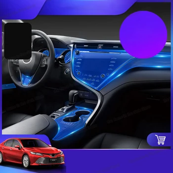 

lcd TPU Car Interior GPS navigation screen anti-scratch Film gear Protective Sticker For Toyota Camry 2018 2019 2020 xv70
