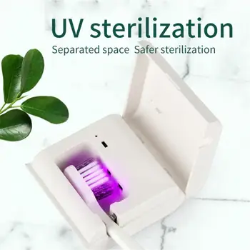 

Portable UV Light Toothbrush Sterilizer Punch-free Toothbrush Holder Antibacterial Uv Toothbrush Sterilizer Box Without Battery