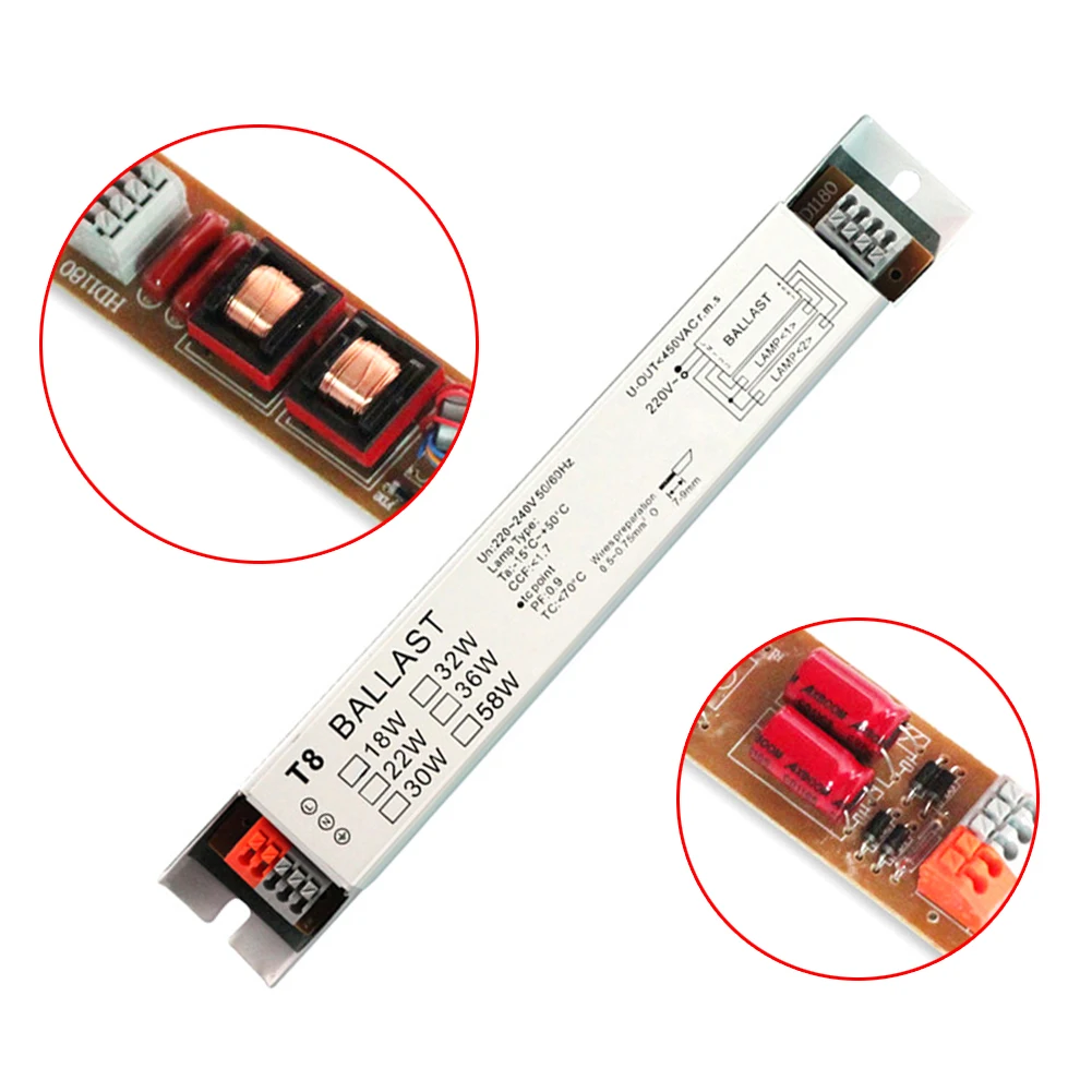 220-240V универсальная люминесцентная лампа Мгновенный Электронный широкий Пуск напряжения T8 балластная лампа