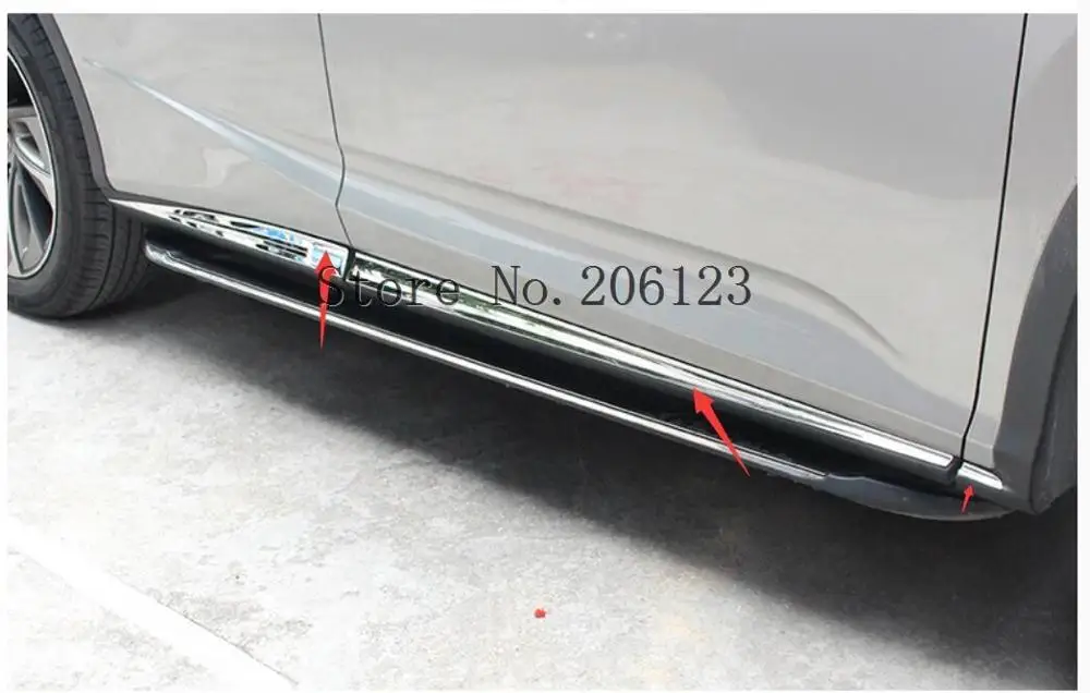 6pcs Stainless Steel Chrome Door Body Side Molding Cover Trims For New Lexus Rx200t Rx350 Rx450h