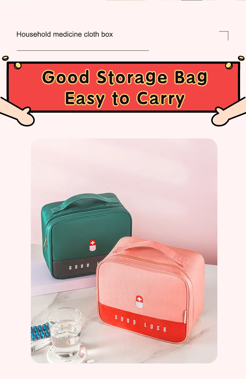 Practical Portable First Aid Kit Travel Medicine Storage Bag Drug Sorting Sundries Classification Package Life Accessories Bag