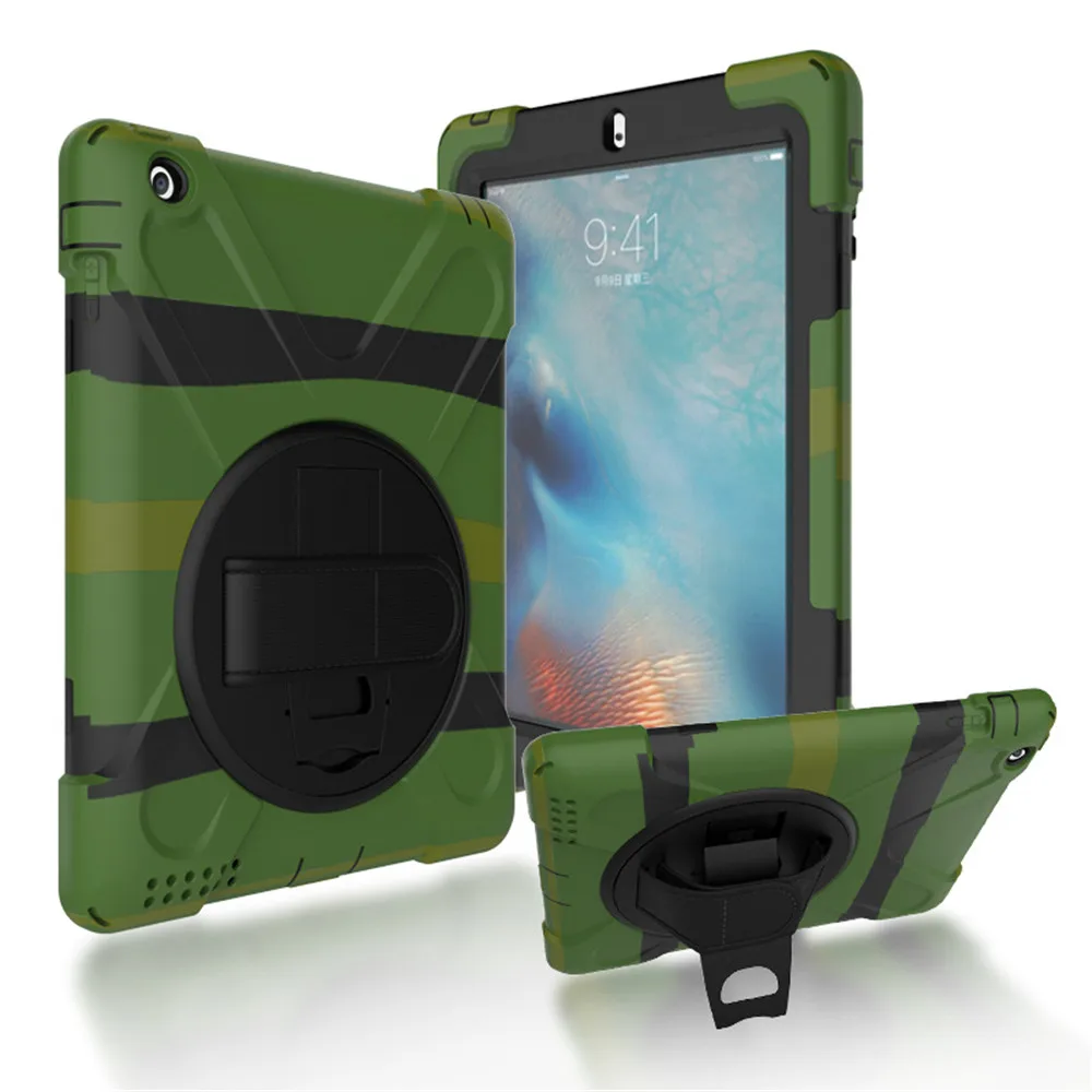 Чехол-подставка с вращающимся на 360 ремешком для iPad 10,2 7 7th Gen A2200 A2197 планшет противоударный сверхпрочный силиконовый чехол+ пленка+ ручка