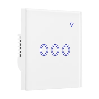 

Modern Wifi Light Switch Wall Installation Voice Control Compatible with Alexa Google Assistant _WK