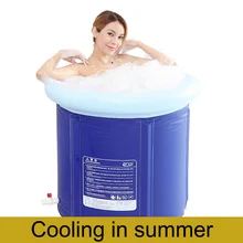 Горячая и холодная ванна баррель надувная Ванна Бытовая утолщенная ванна для взрослых Складная Ванна