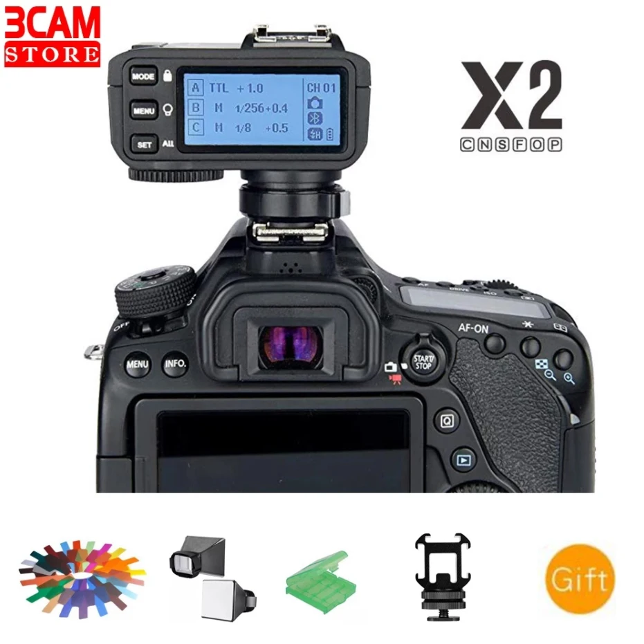 Беспроводной триггер для вспышки Godox X2T TTL поддержка Bluetooth-передатчика Nikon Canon Sony