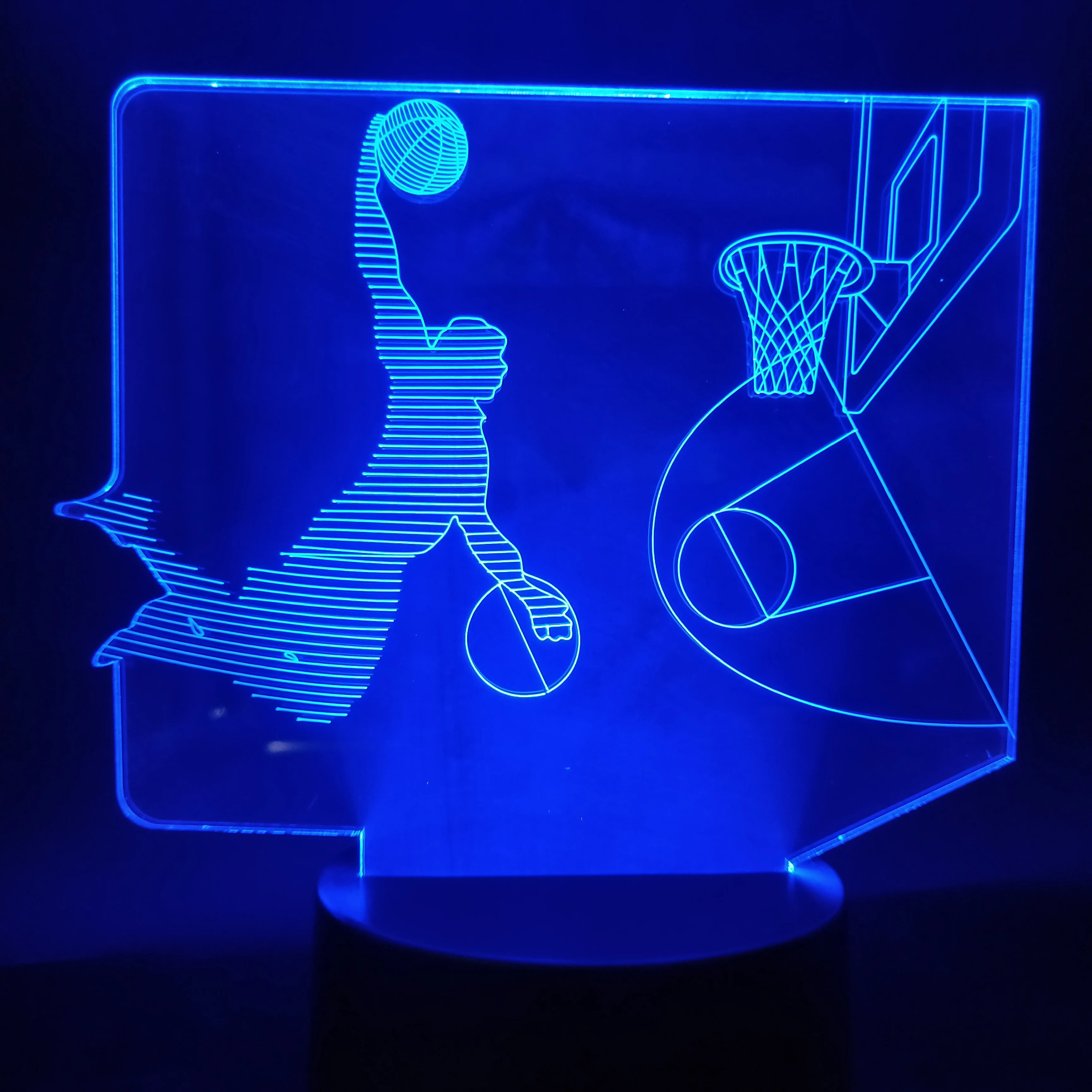 3D лампа Dunk Баскетбол лучший подарок для мальчиков яркая база Быстрая Питание от батареи для офиса Декор светодиодный Ночник светильник