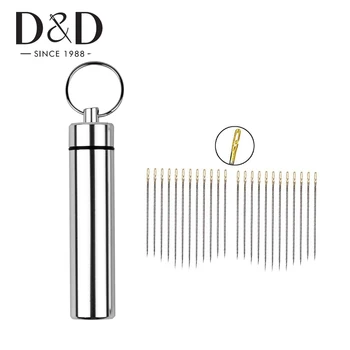 

24pcs Self Threading Needles Embroidery Needle Hand Sewing Needles Stitching Pins & Metal Needle Case DIY Sewing Tools
