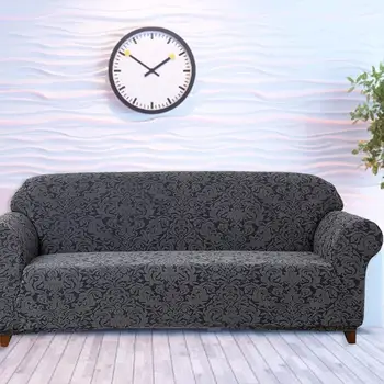 

Integral Knitted Slipcover Universal Elastic Solid Color Chair Cover All Inclusive Sofa Cover Home Textiles