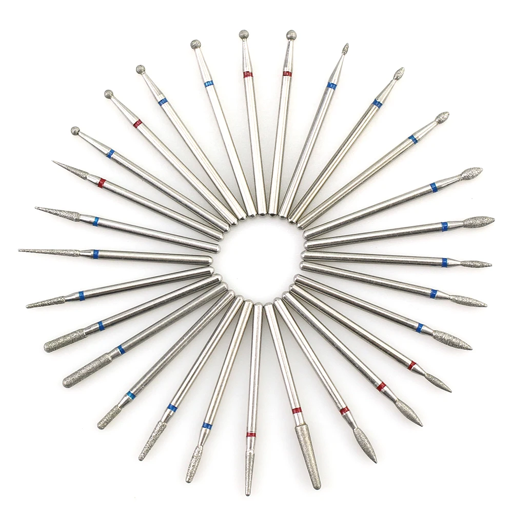 Taladro de diamante para uñas, fresa, cortador de uñas artístico, limpieza de cutículas para manicura, molinos eléctricos, herramienta amoladora de rebaba, 1 Uds.